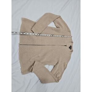 Woolrich Women's Zip Up Sweater Large Tan